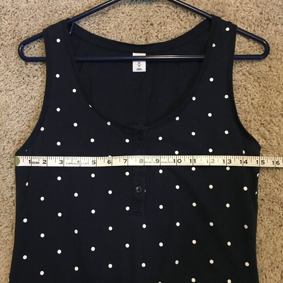 Cute Polka Dot Tie Hem Button Collar Cotton Tank Top - Picture 12 of 15